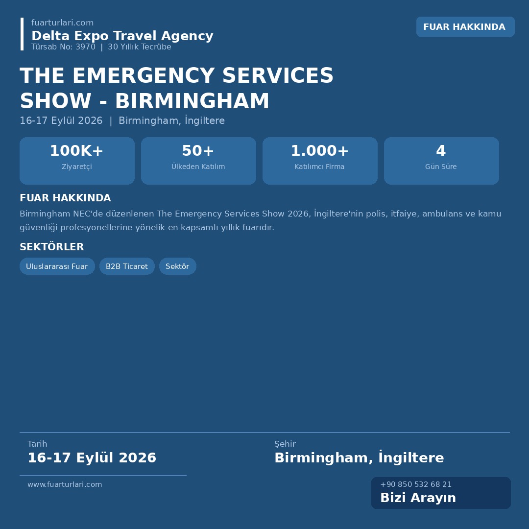 The Emergency Services Show 2026 - Birmingham