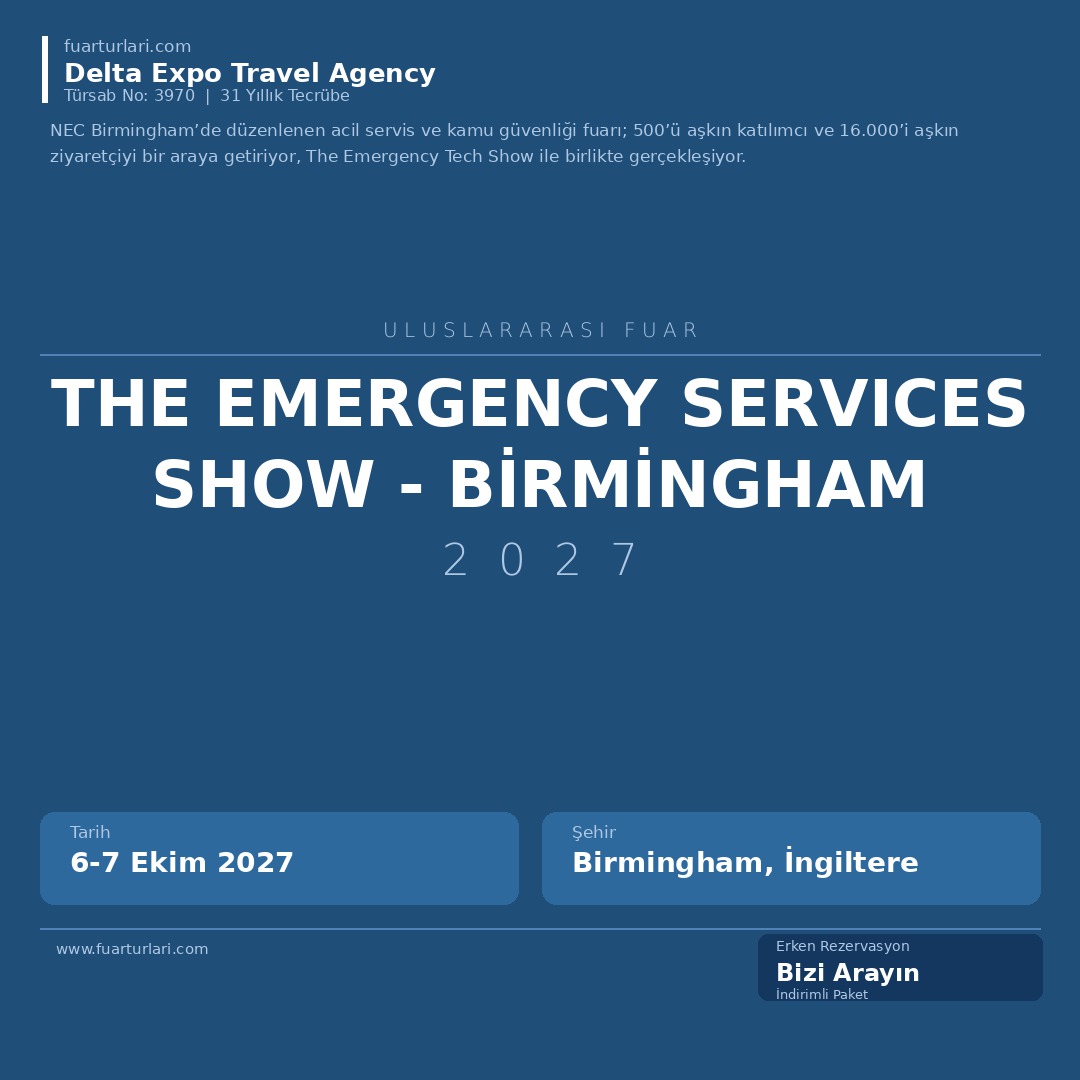 The Emergency Services Show 2027 - Birmingham