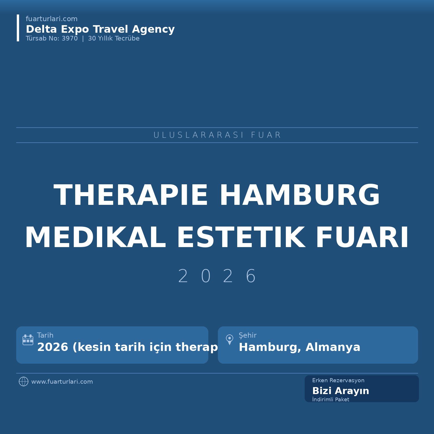 Therapie 2026 — Hamburg Medikal Estetik Fuarı