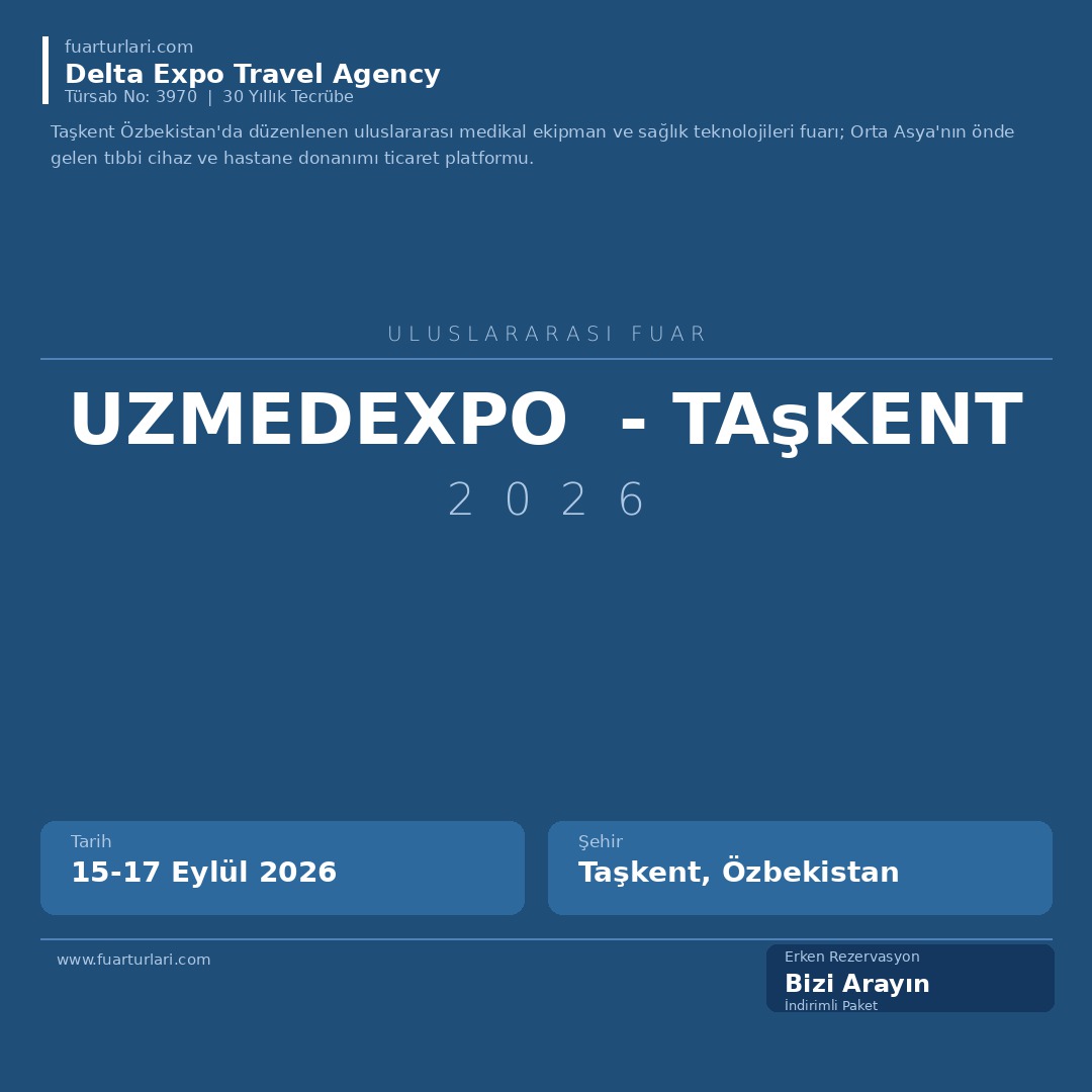 UZMEDEXPO 2026 - Taşkent