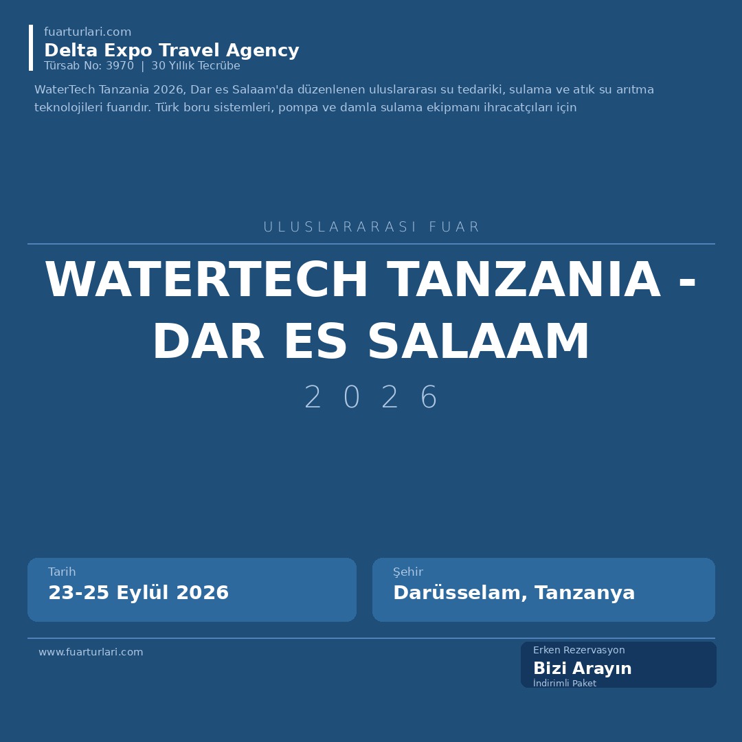WaterTech Tanzania 2026 - Dar es Salaam