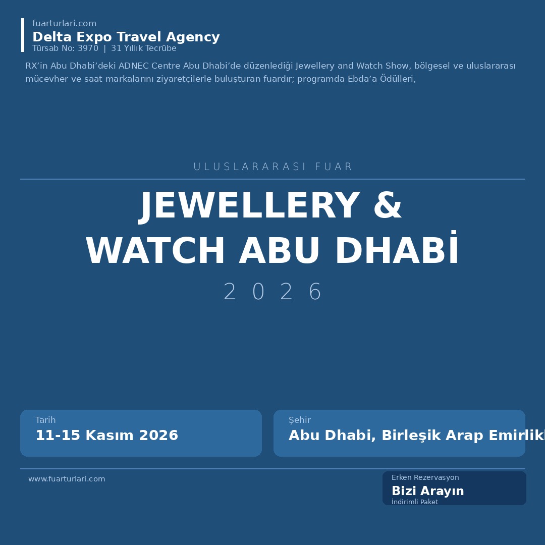 Jewellery & Watch Abu Dhabi 2026