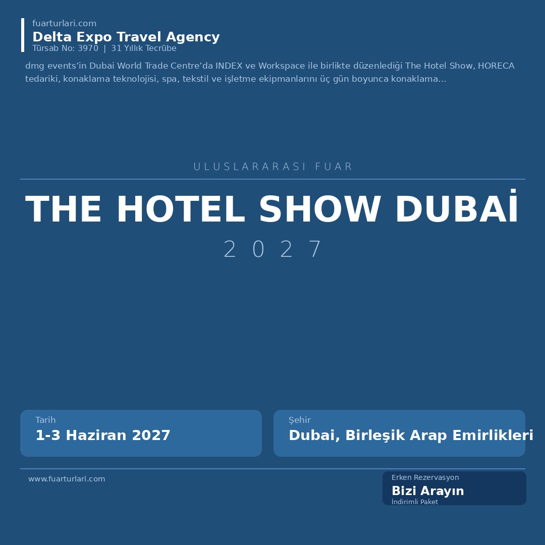 The Hotel Show Dubai 2027
