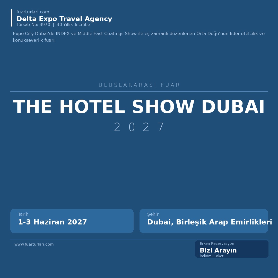 The Hotel Show Dubai 2027