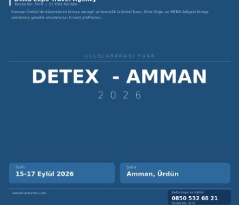 Ammanı'den Haberler: DETEX - Amman 2026 Tarihi Yaklaşıyor