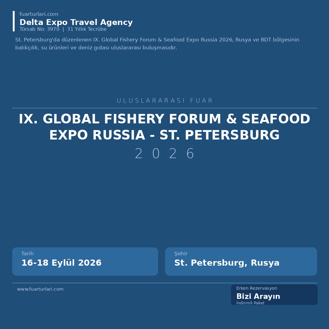 IX. Global Fishery Forum & Seafood Expo Russia 2026 - St. Petersburg